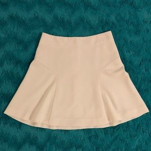 Flared white skirt